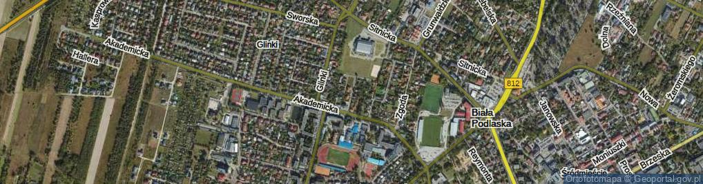 Zdjęcie satelitarne Głęboka ul.